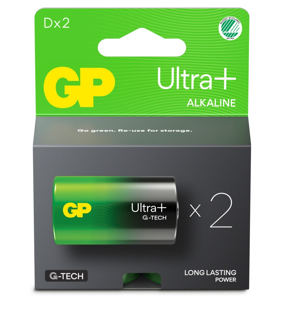GP Ultra Plus Alkaline D-batteri