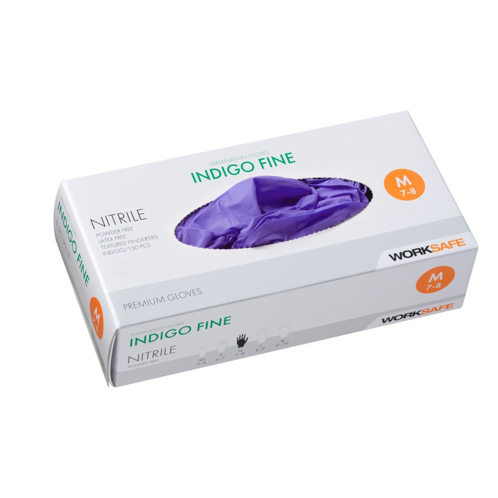 Worksafe Indigo Fine Engångshandske Nitril 50-pack