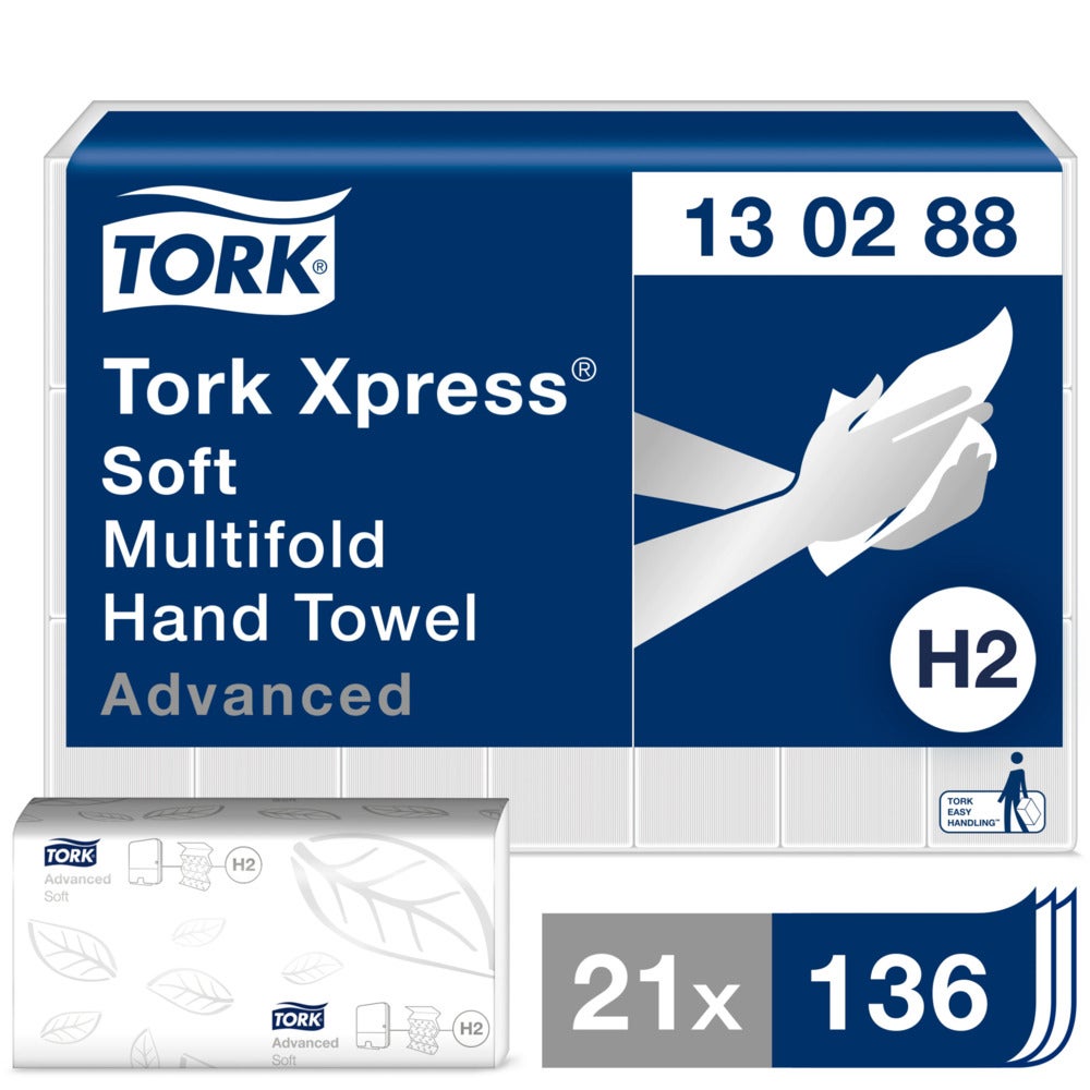 Tork H2 Xpress Advanced M-vikt 2-lag Handduk