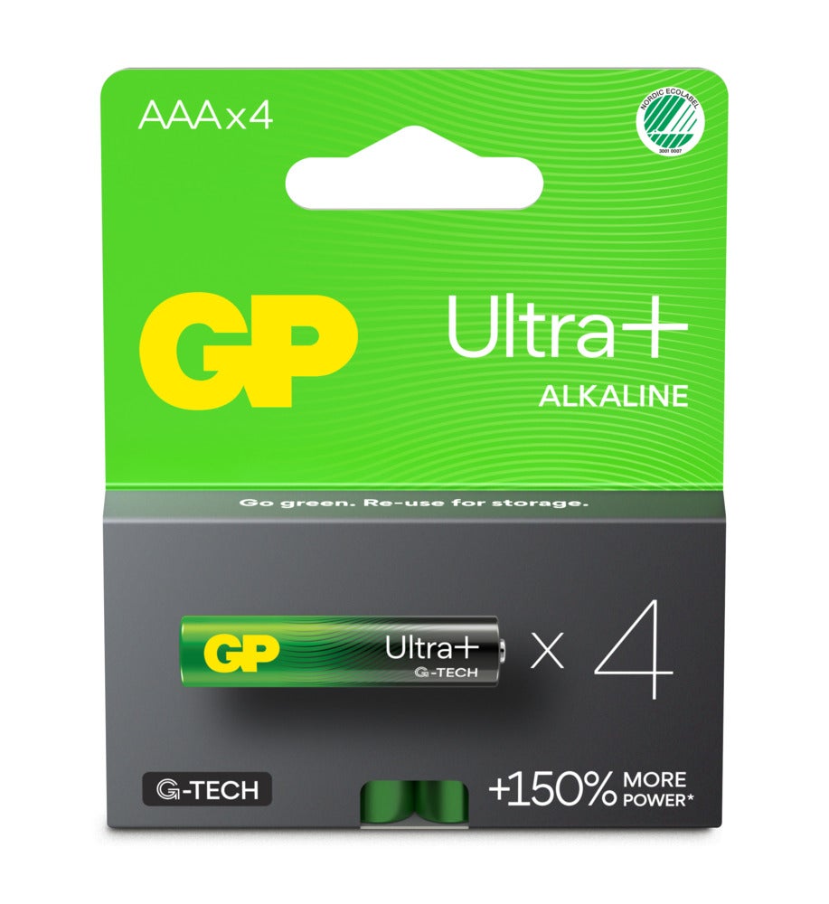 GP Ultra Plus Alkaline AAA-Batteri