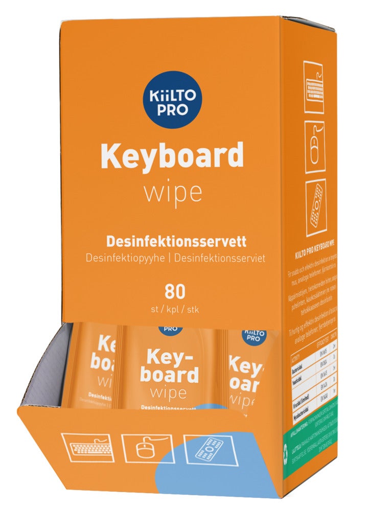Kiilto Pro Keyboard wipes Desinfektionsservett