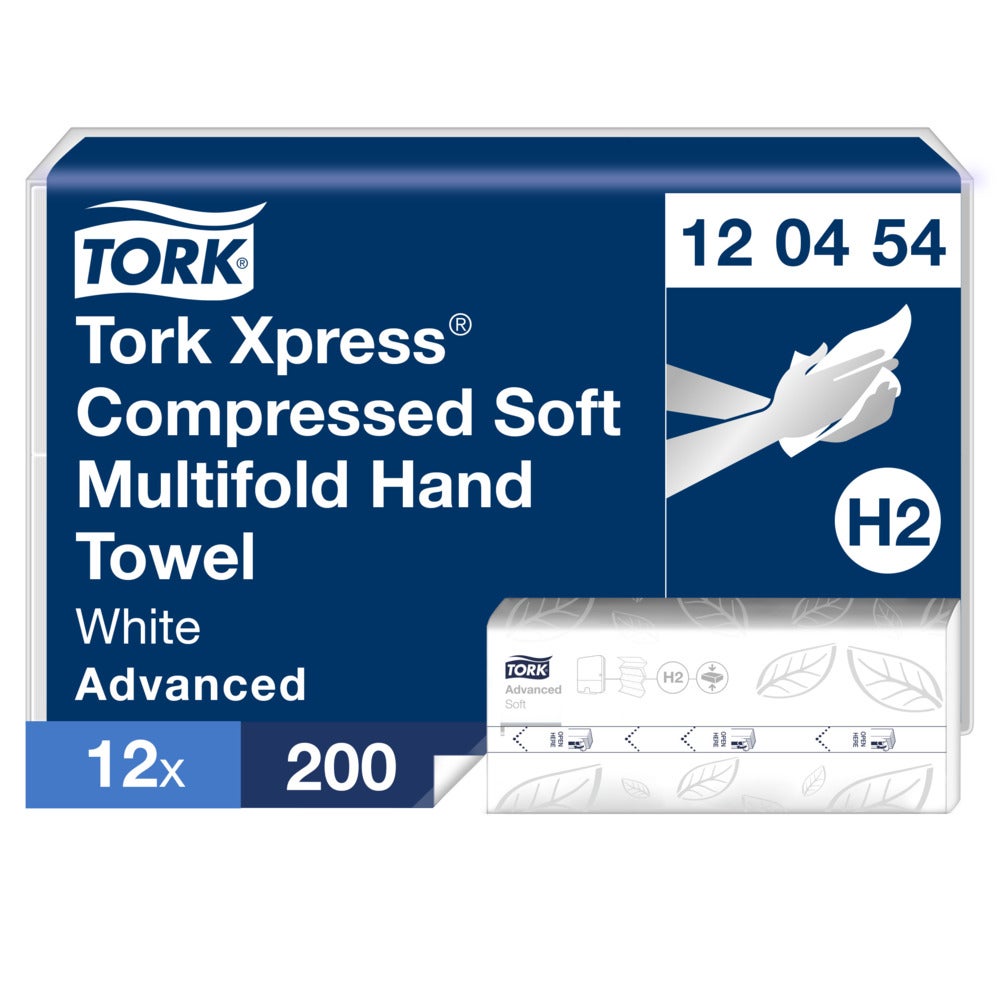 Tork H2 Xpress Advanced M-vikt 2-lag Handduk Komprimerad