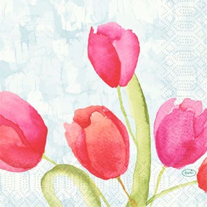 Duni Painted Tulips Tissueservett 3-lag