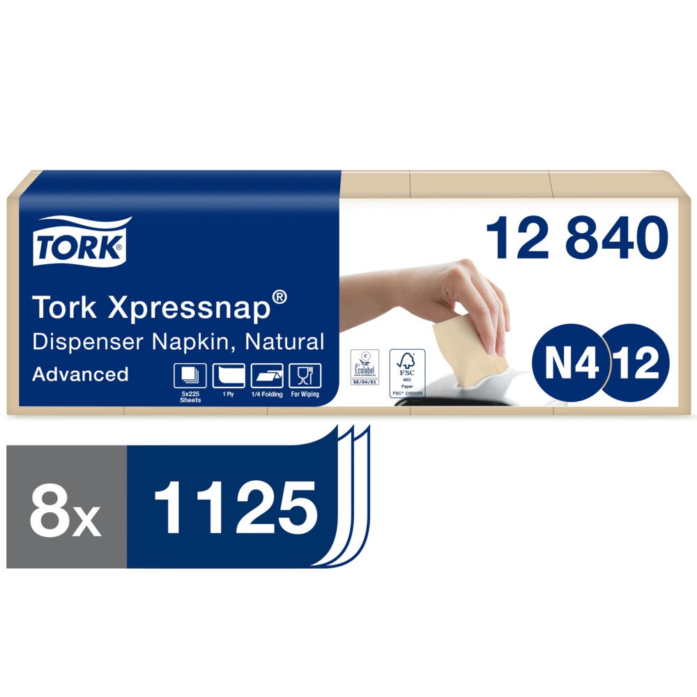 Tork N4 Xpressnap Dispenserservett Natur 1-lag