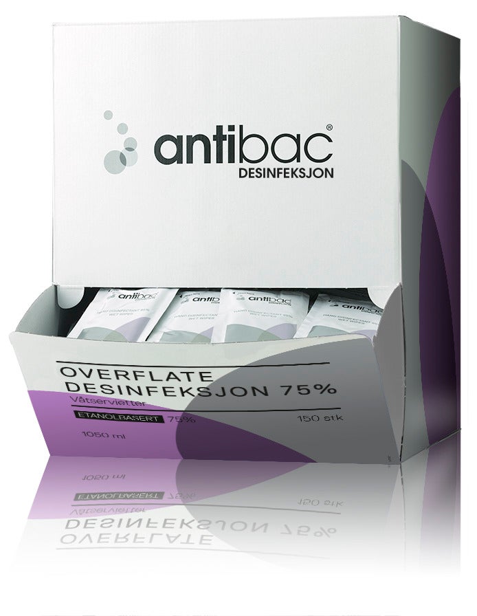 antibac Overflate Desinfeksjon Desinfektionsservetter