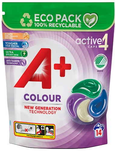 A+ Color Active 4 Tvättkapslar