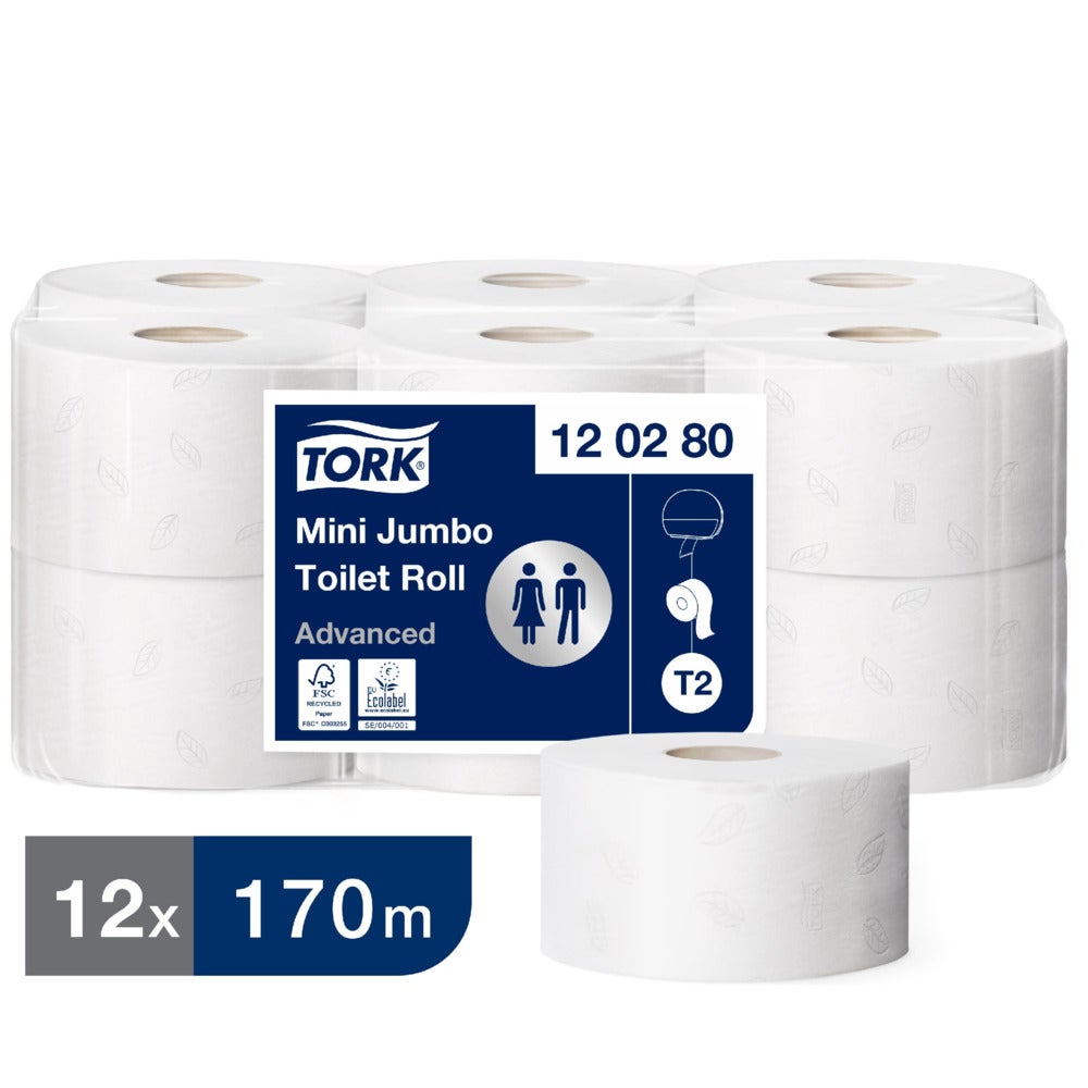 Tork T2 Advanced Mini Jumbo 2 lager Toalettpapper
