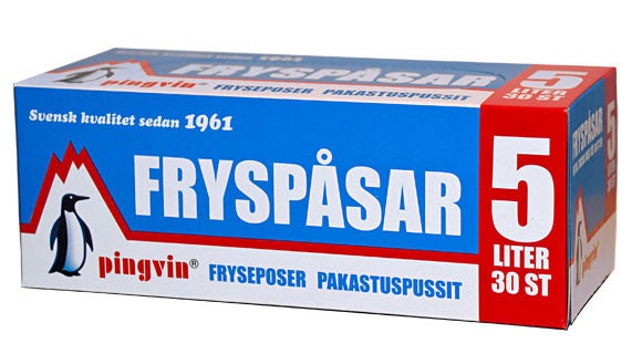 Fryspåse Pingvin 5L
240x500mm 22my 30st/rl