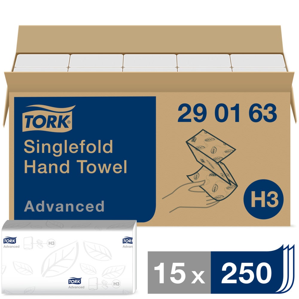 Tork H3 Advanced V-vikt mjuk 2 lager Handduk 23x25cm