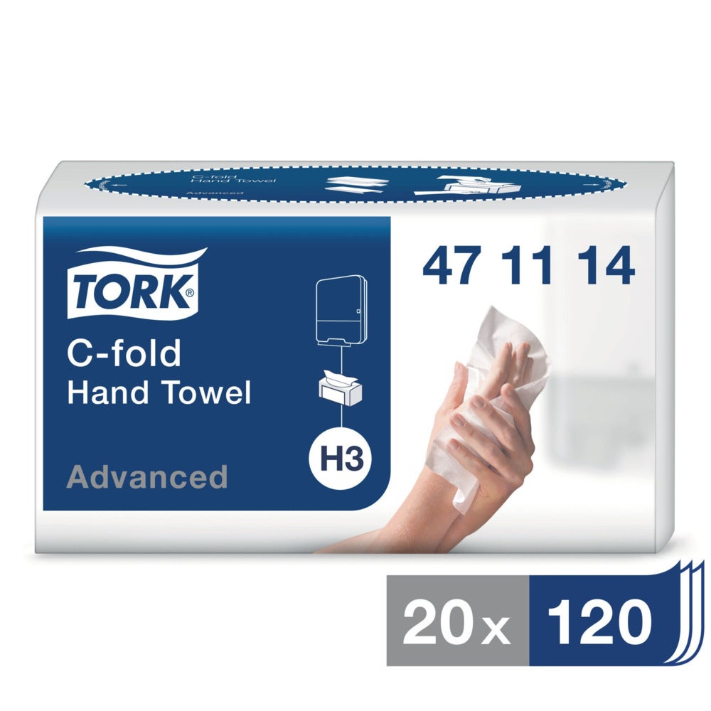Tork H3 Advanced C-vikt 2-lag Handduk
