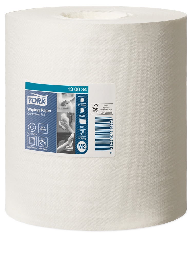 Tork M2 1 lager Avtorkningspapper Centrummatat Premium