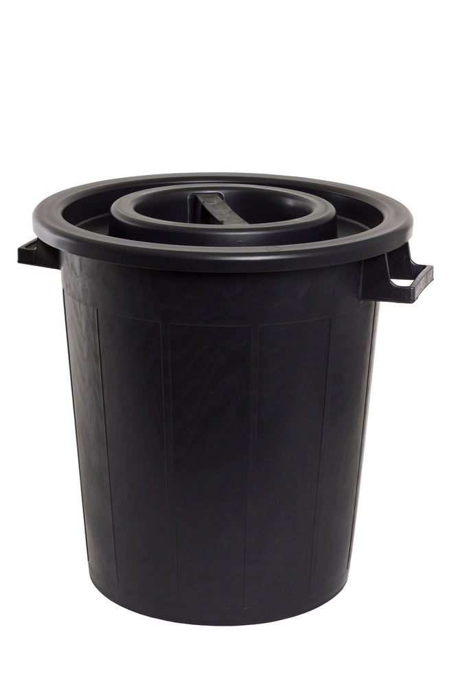 Plasttunna rund med handtag