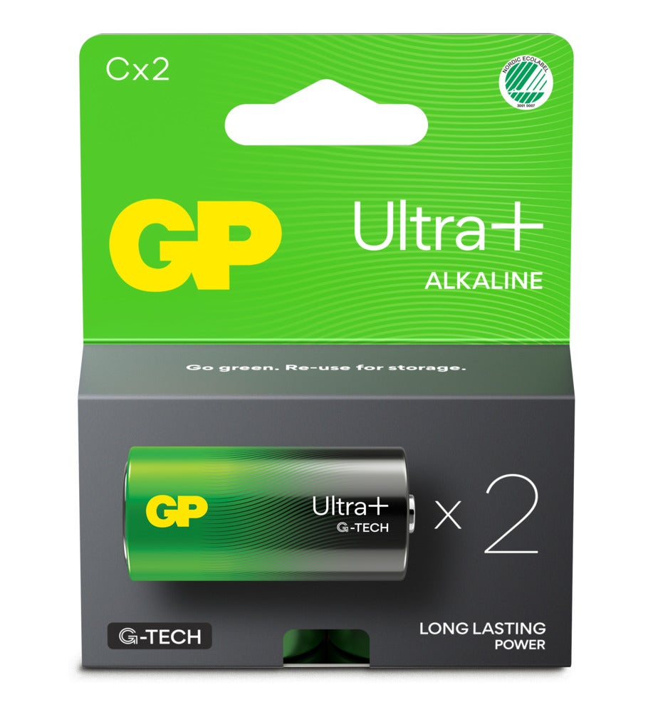 GP Ultra Plus Alkaline C-batteri
