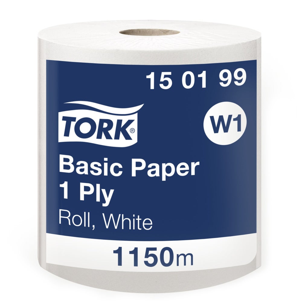 Avtorkningspapper Tork Basic 1-l
Vit Stor rulle W1 1150mx32cm, FSC