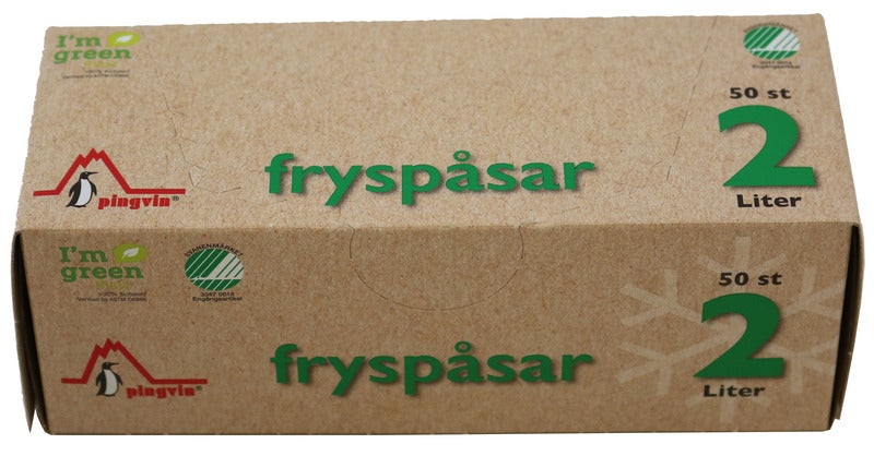2071365-2.jpg Fryspåse Pingvin ECO 2L Svanenmärkt 210x350mm 22my 50st/rl
