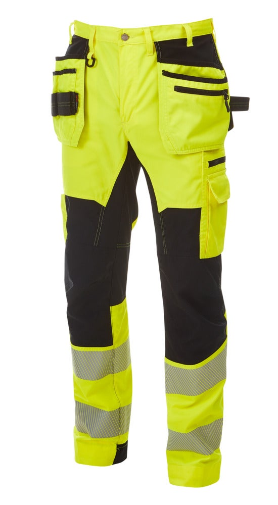Worksafe 5710270 Hantverksbyxa Stretch Varsel Klass 2