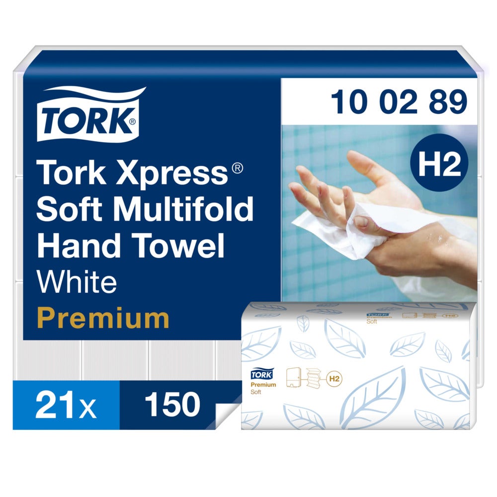 Tork H2 Xpress Premium Z-vikt 2-lag Handduk
