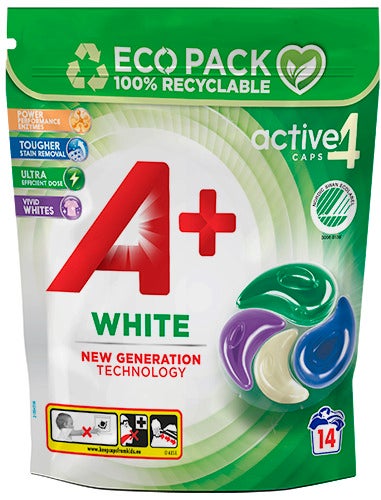 A+ White Active 4 Tvättkapslar