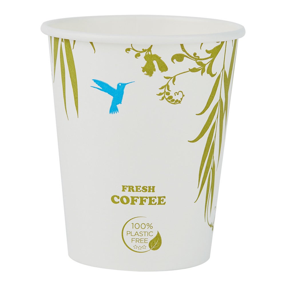 Pappersbägare Varmdryck 100% No Plastic Vit Ø80mm 24cl
