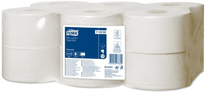 Tork T2 Jumbo Mini 2 lager Toalettpapper