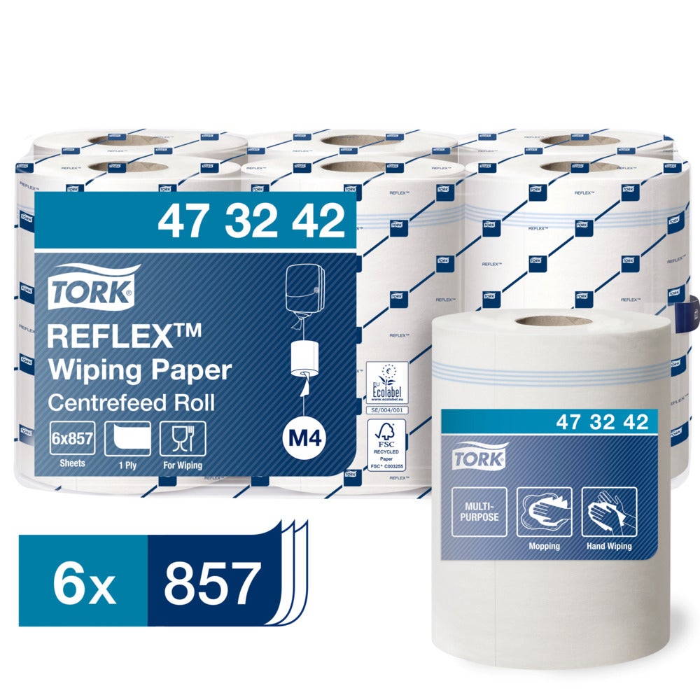 Avtorkningspapper Tork Reflex 1-l
Centrummatad M4 300mx20cm, FSC
