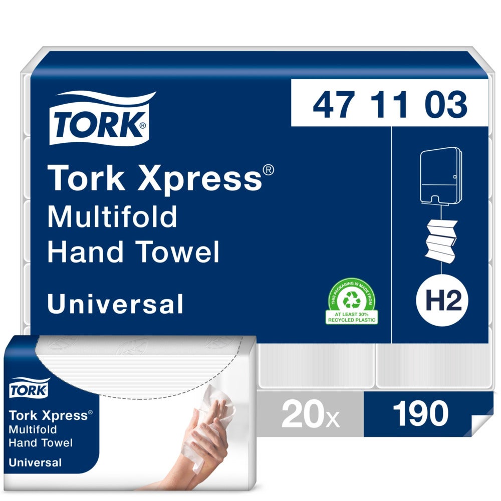 02039965-1.jpg Handduk Tork Xpress Multifold H2
Universal 2-lag, natur, 23,4x21,3cm