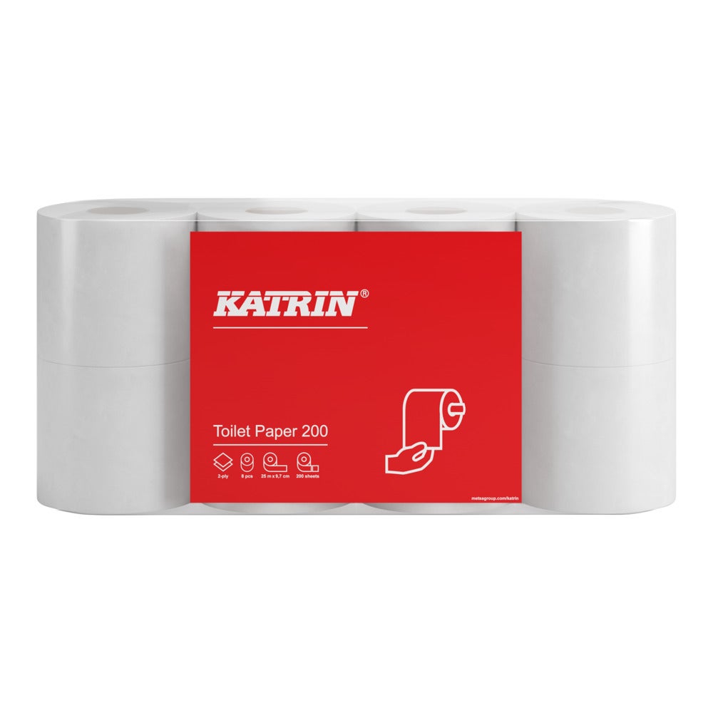 Toalettpapper Katrin 200 2-lag
25m Vit