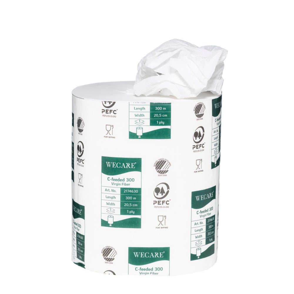 WeCare 1-lager Avtorkningspapper Centrummatat