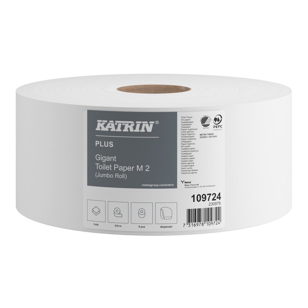 Katrin Basic Plus Gigant M 2-lag Toalettpapper