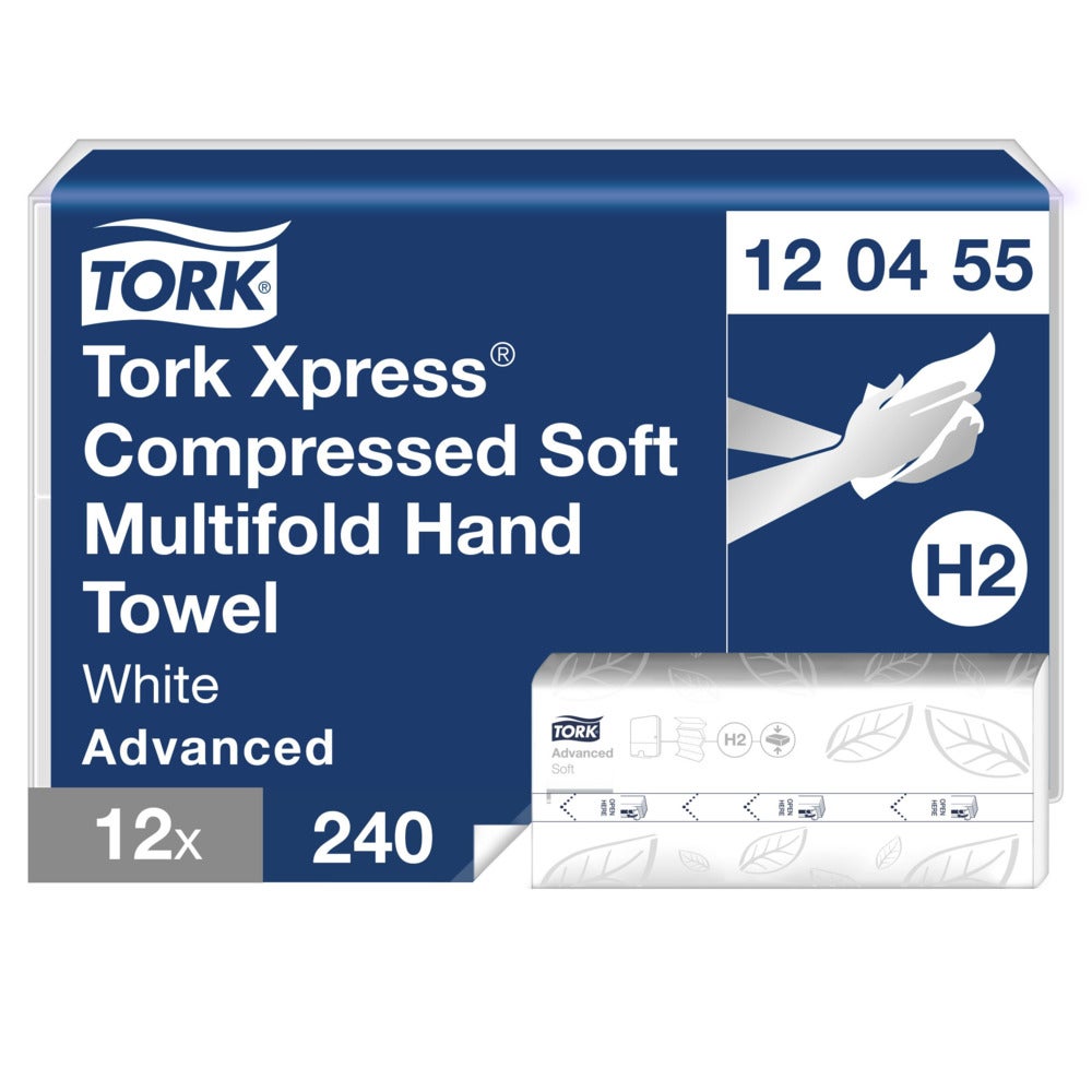 Tork H2 Advanced Xpress 2-lag Handduk Komprimerad