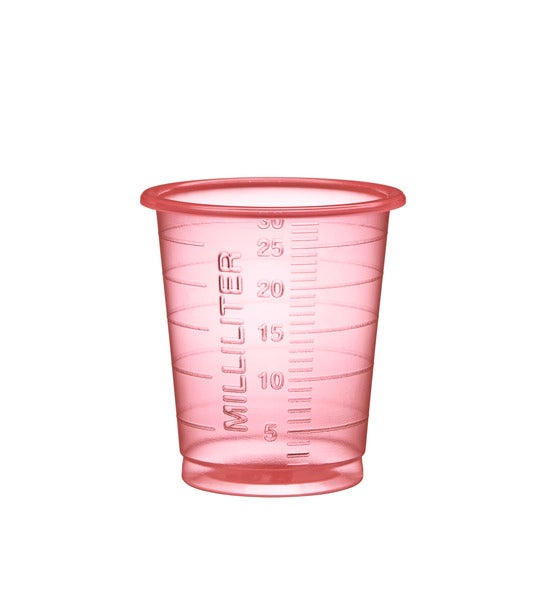 Medicinbägare Eco smal 30ml Röd