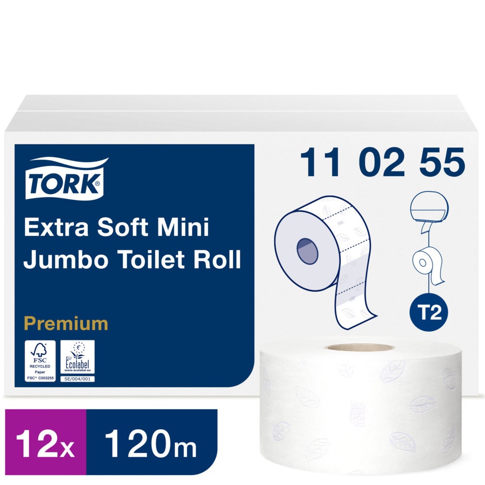 Tork T2 Premium Mini Jumbo 3 lager extra mjukt Toalettpapper